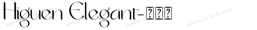 Higuen Elegant字体转换